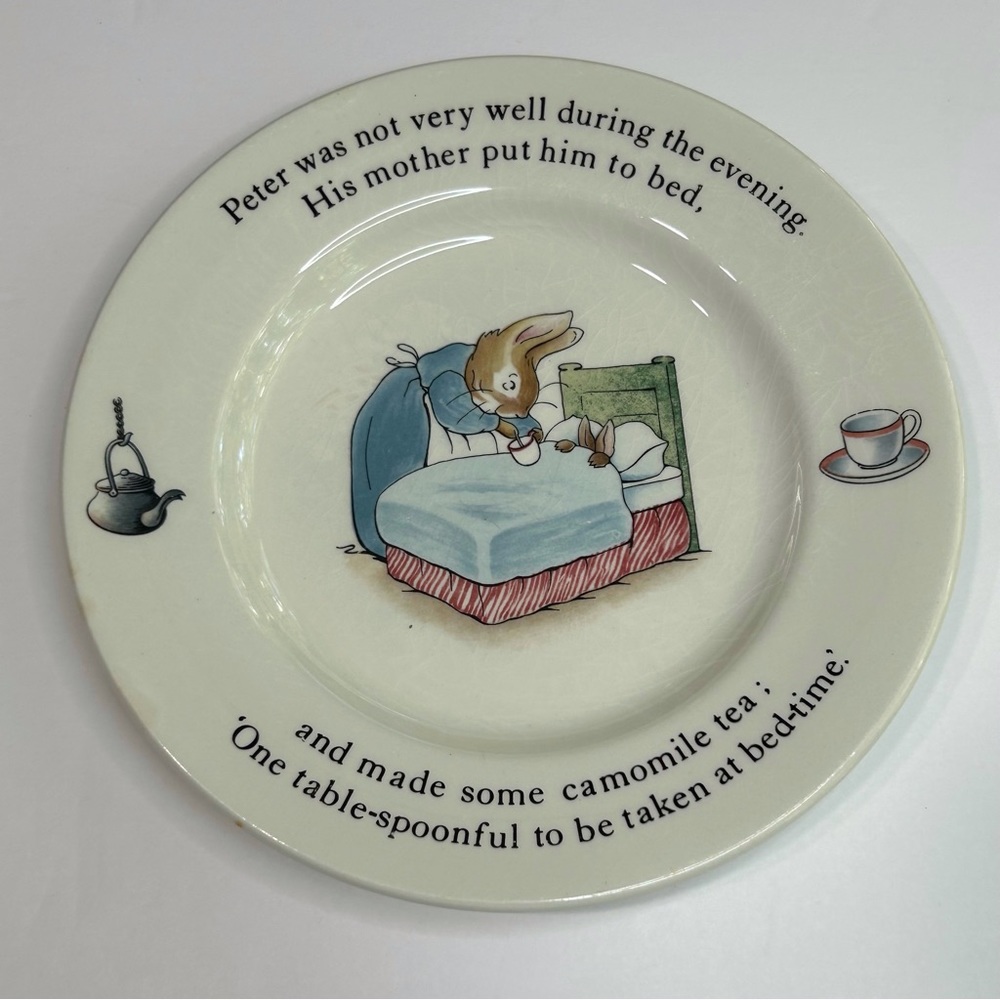 Vintage Wedgwood Peter Rabbit Beatrix Potter Camomile Tea Plate
